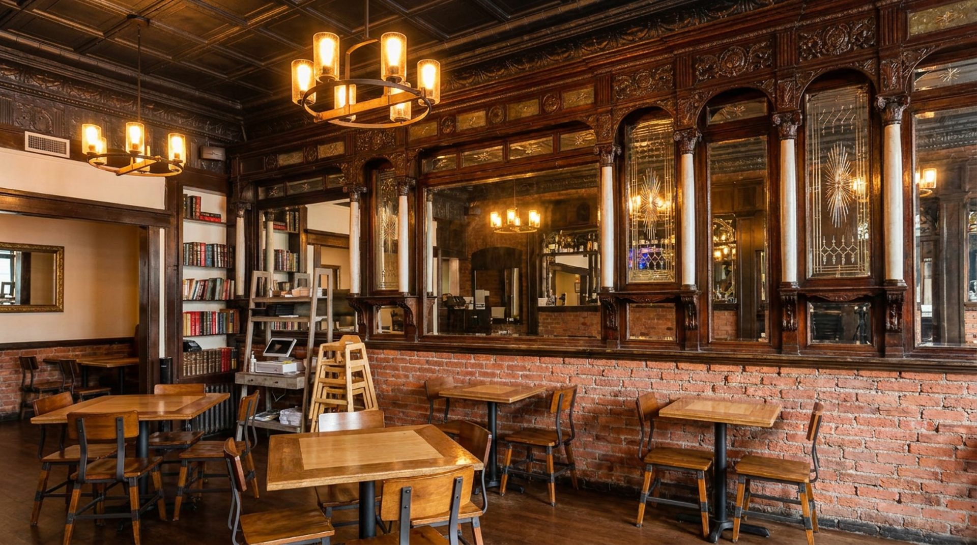 The building behind the bar